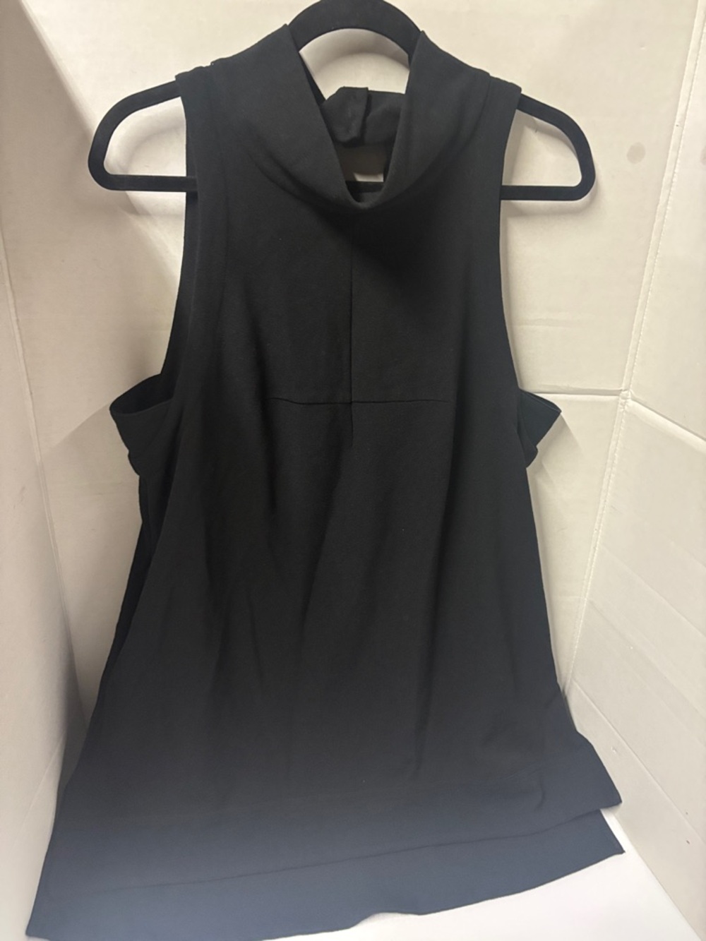 Black Sleeveless Mock Neck Women's dress